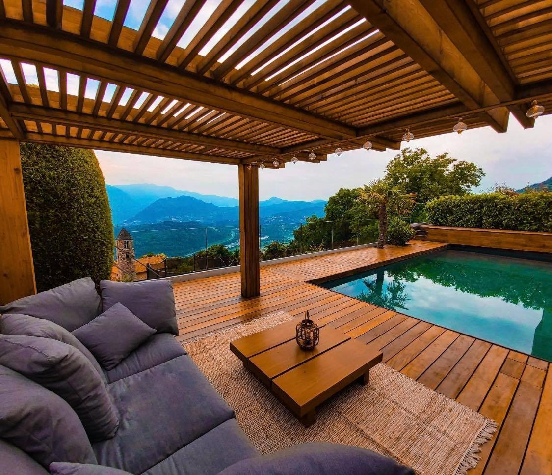 Family Suite With Garden And Amaizing View To Lugano Cademario Luaran gambar