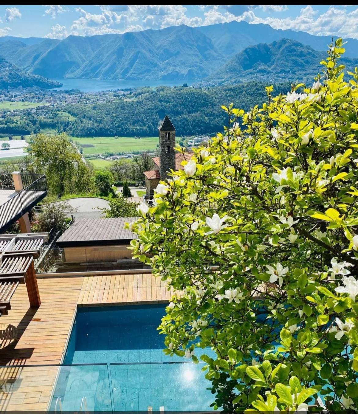 Family Suite With Garden And Amaizing View To Lugano Cademario Luaran gambar